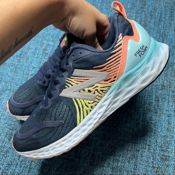 New Balance Fresh Foam Tempo Sneakers in Indigo Pink Lemon - Picture 3 of 10